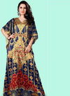 Navy Blue Colour Fancy Designer Casual Wear Japan Satin Silk Kaftan Style Kurti Collection 208